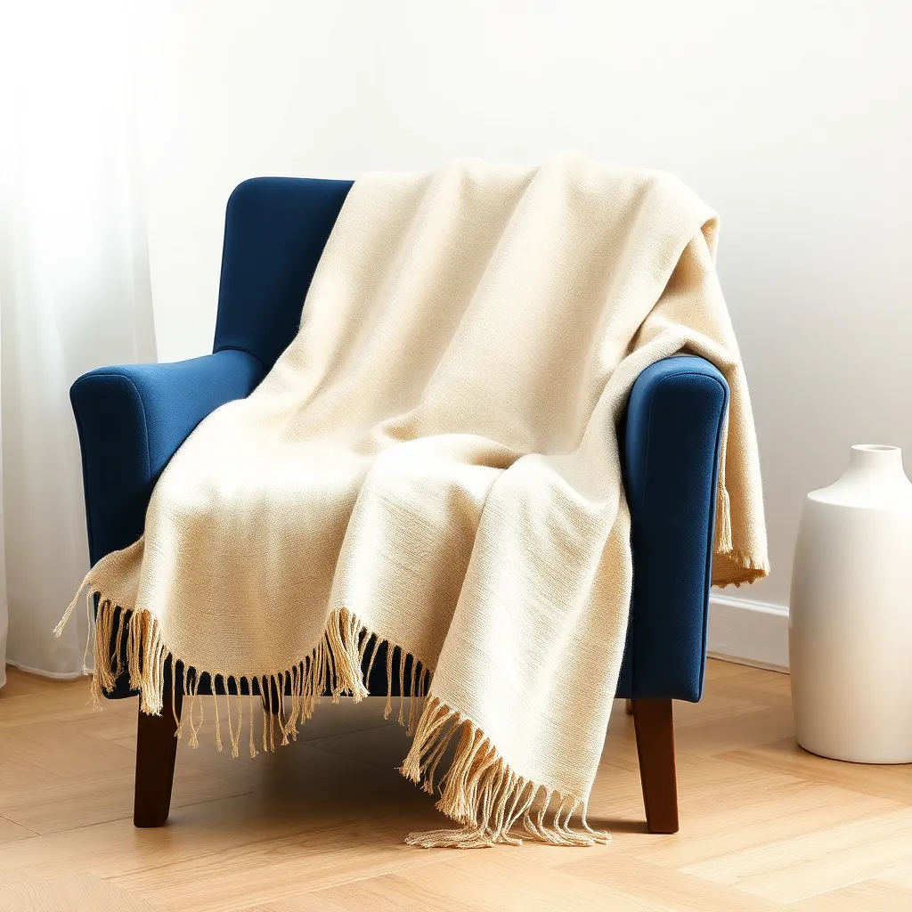 Лляний плед Nord — домашній текстиль CQY Home